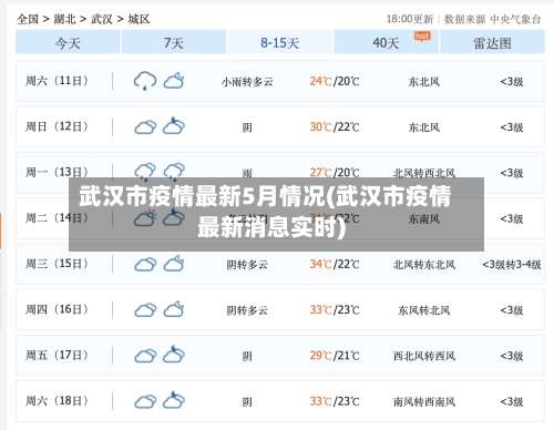 武汉市疫情最新5月情况(武汉市疫情最新消息实时)