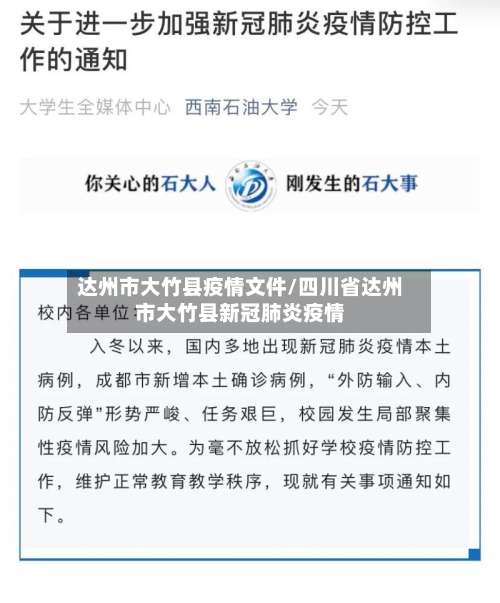 达州市大竹县疫情文件/四川省达州市大竹县新冠肺炎疫情