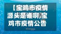 【宝鸡市疫情源头是谁啊,宝鸡市疫情公告】-第2张图片