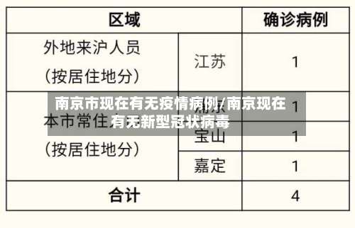 南京市现在有无疫情病例/南京现在有无新型冠状病毒