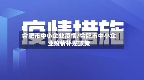 合肥市中小企业疫情/合肥市中小企业疫情补贴政策