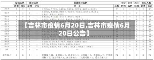 【吉林市疫情6月20日,吉林市疫情6月20日公告】