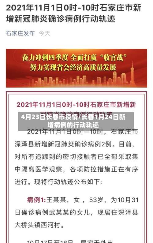 4月23日长春市疫情/长春1月24日新增病例的行动轨迹
