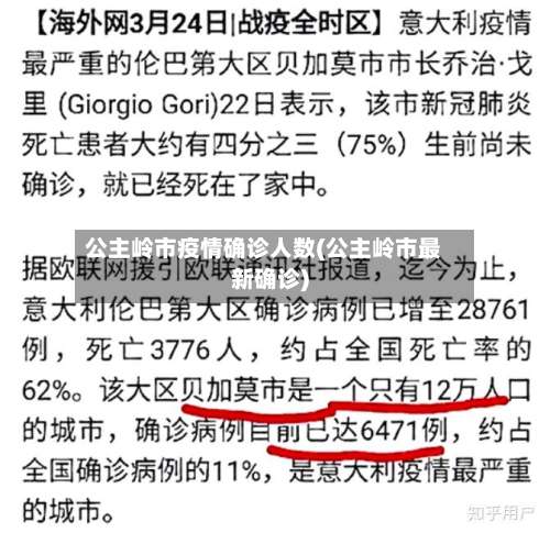 公主岭市疫情确诊人数(公主岭市最新确诊)