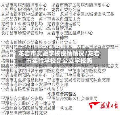 龙岩市实验学校疫情情况/龙岩市实验学校是公立学校吗-第2张图片