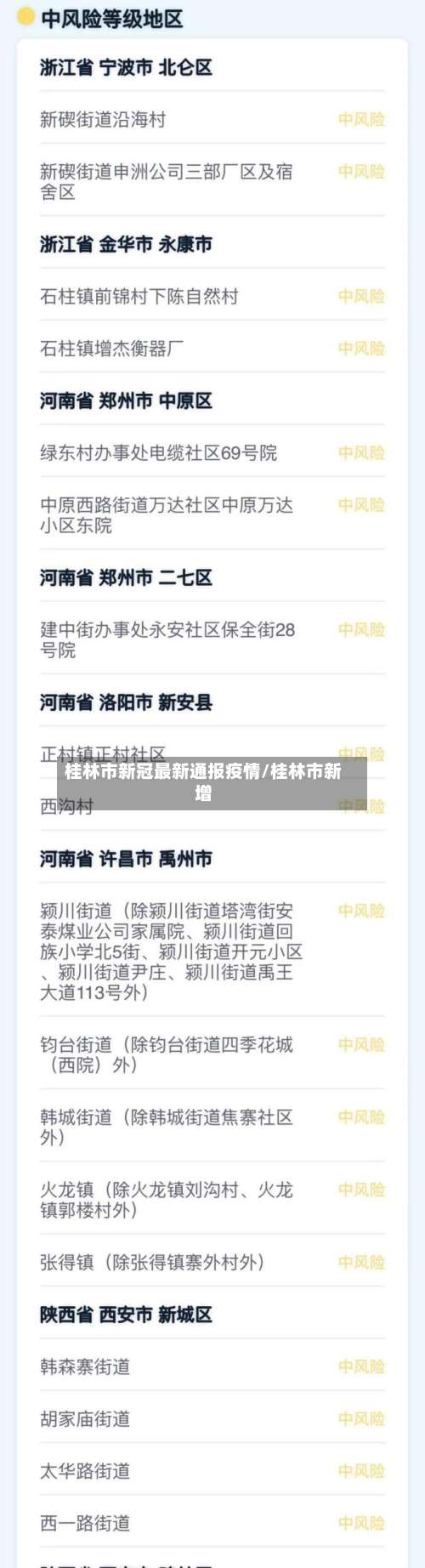 桂林市新冠最新通报疫情/桂林市新增