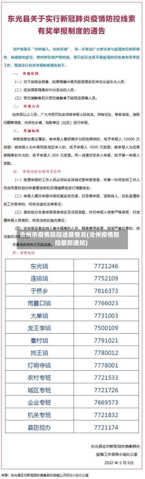 沧州市疫情防控进展情况(沧州疫情防控最新通知)
