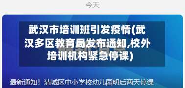 武汉市培训班引发疫情(武汉多区教育局发布通知,校外培训机构紧急停课)-第2张图片