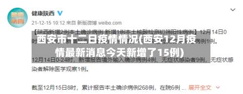 西安市十二日疫情情况(西安12月疫情最新消息今天新增了15例)