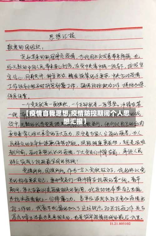 【疫情自我思想,疫情防控期间个人思想汇报】-第3张图片