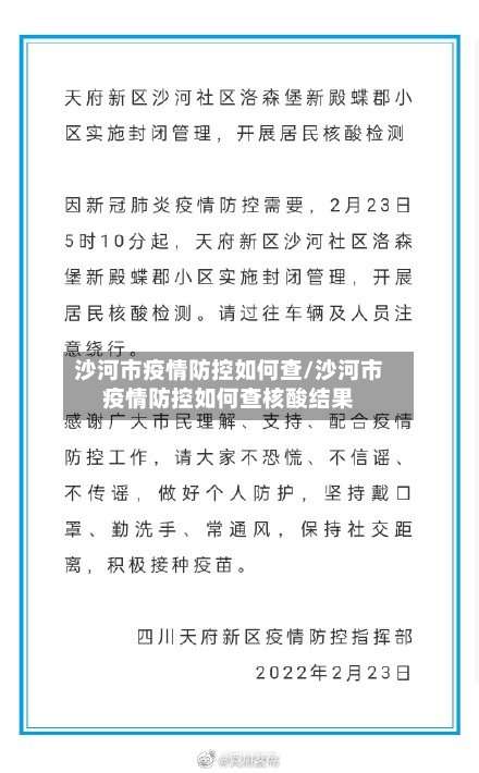 沙河市疫情防控如何查/沙河市疫情防控如何查核酸结果-第2张图片