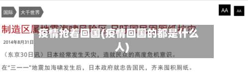 疫情抢着回国(疫情回国的都是什么人)-第2张图片