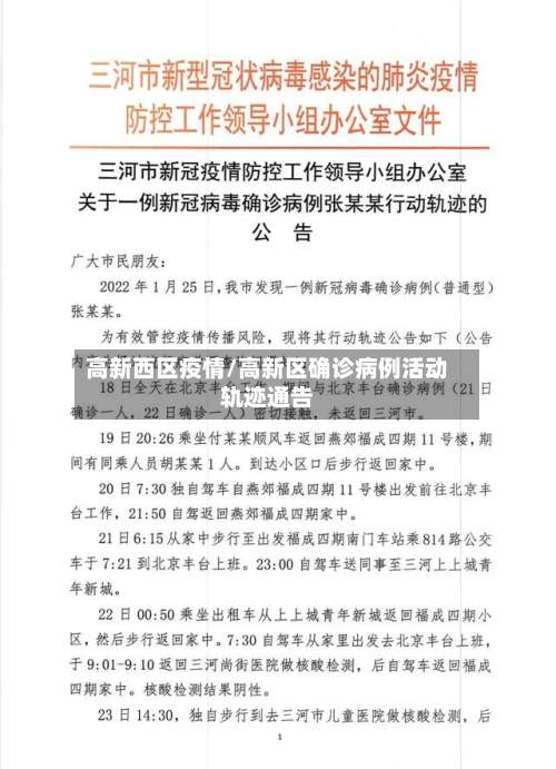 高新西区疫情/高新区确诊病例活动轨迹通告-第2张图片