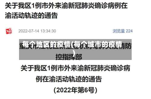 每个地区的疫情(每个城市的疫情)