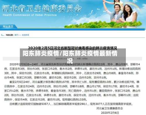 阳东肺炎疫情/阳东肺炎疫情最新情况