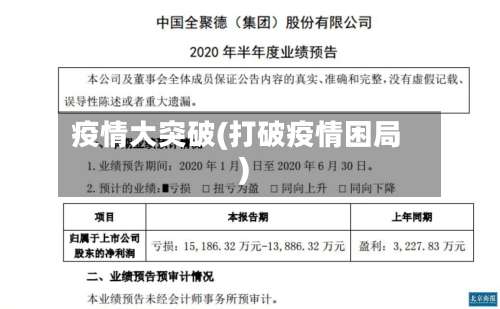 疫情大突破(打破疫情困局)