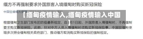 【缅甸疫情输入,缅甸疫情输入中国】-第3张图片