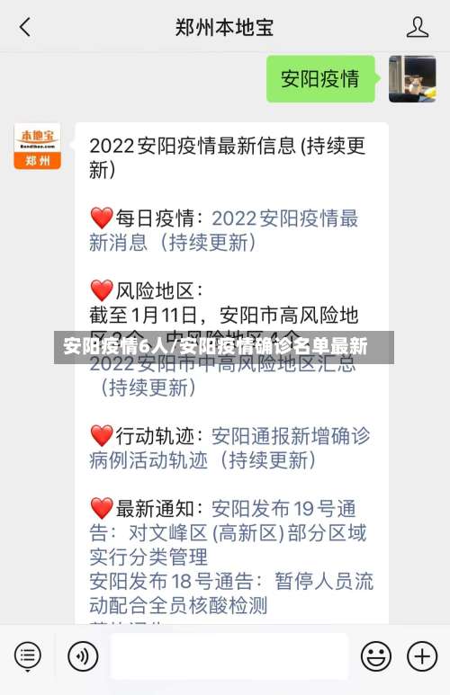 安阳疫情6人/安阳疫情确诊名单最新