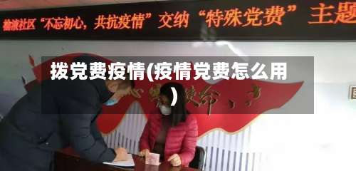 拨党费疫情(疫情党费怎么用)-第2张图片