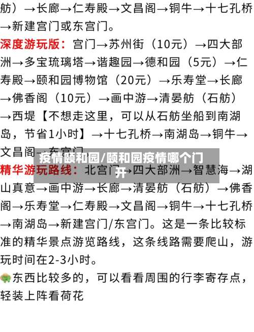 疫情颐和园/颐和园疫情哪个门开