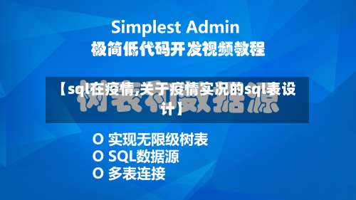 【sql在疫情,关于疫情实况的sql表设计】