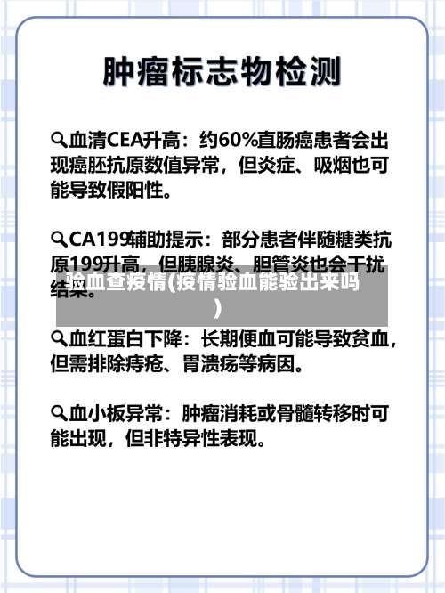 验血查疫情(疫情验血能验出来吗)