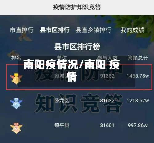 南阳疫情况/南阳 疫情-第3张图片