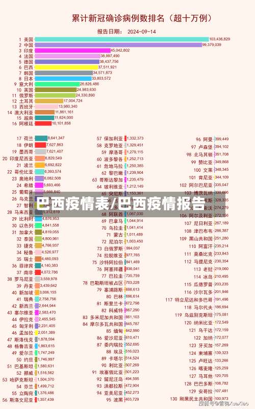 巴西疫情表/巴西疫情报告-第2张图片