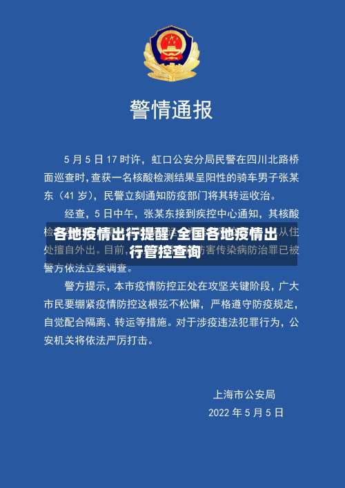各地疫情出行提醒/全国各地疫情出行管控查询
