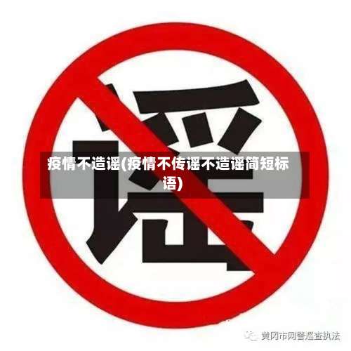 疫情不造谣(疫情不传谣不造谣简短标语)-第3张图片